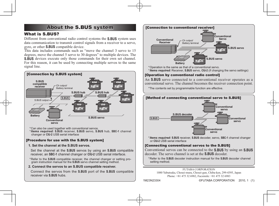 About the s.bus system, What is s.bus | Futaba S.Bus Servos User Manual | Page 2 / 2