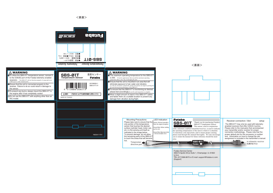 Futaba SBS-01T User Manual | 1 page