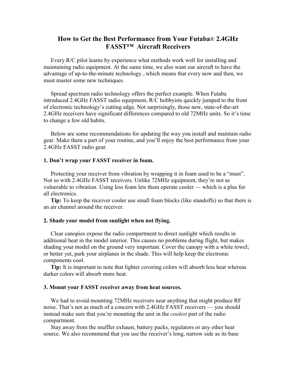 Futaba TM-7 User Manual | 4 pages