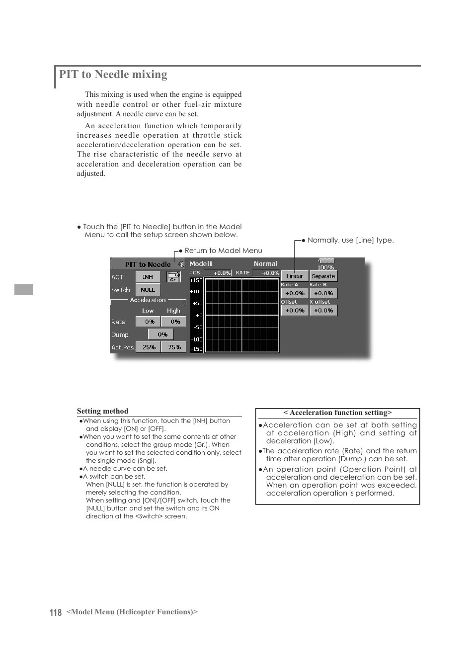Pit to needle mixing | Futaba FX-40 User Manual | Page 118 / 129