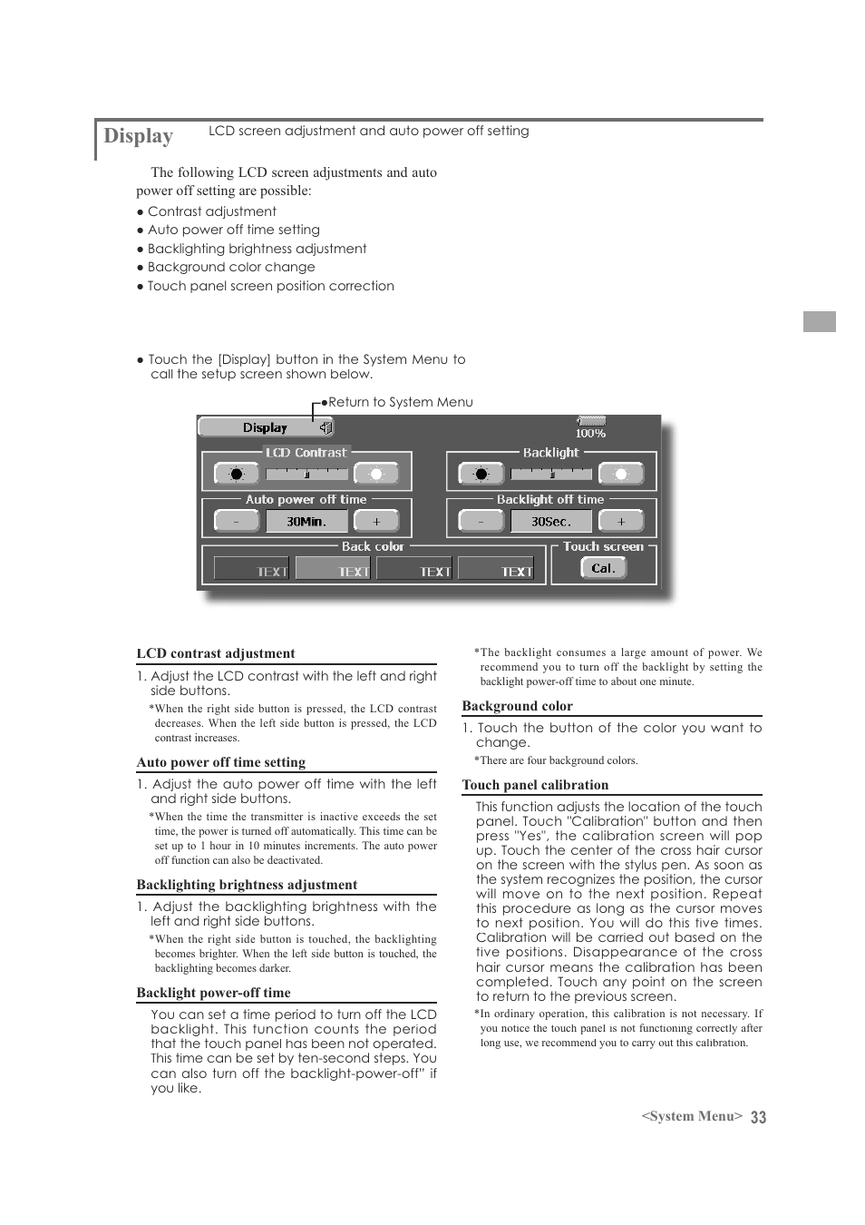 Display | Futaba FX-40 User Manual | Page 33 / 129