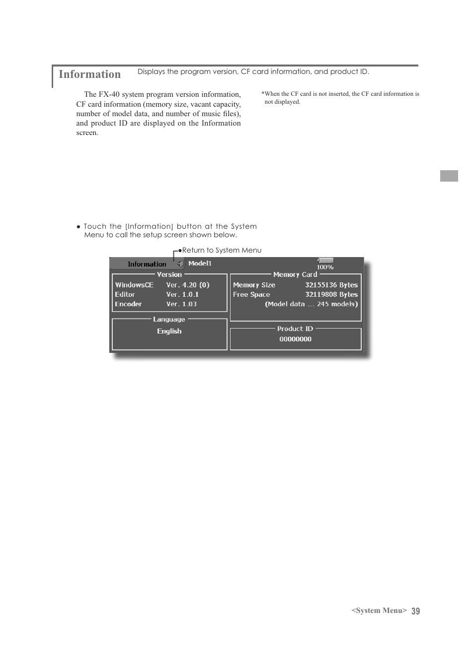 Information | Futaba FX-40 User Manual | Page 39 / 129