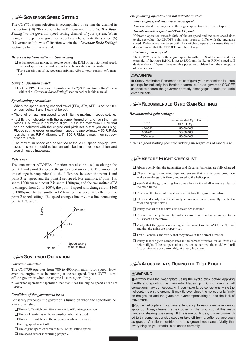 Futaba CGY750 User Manual | Page 18 / 27