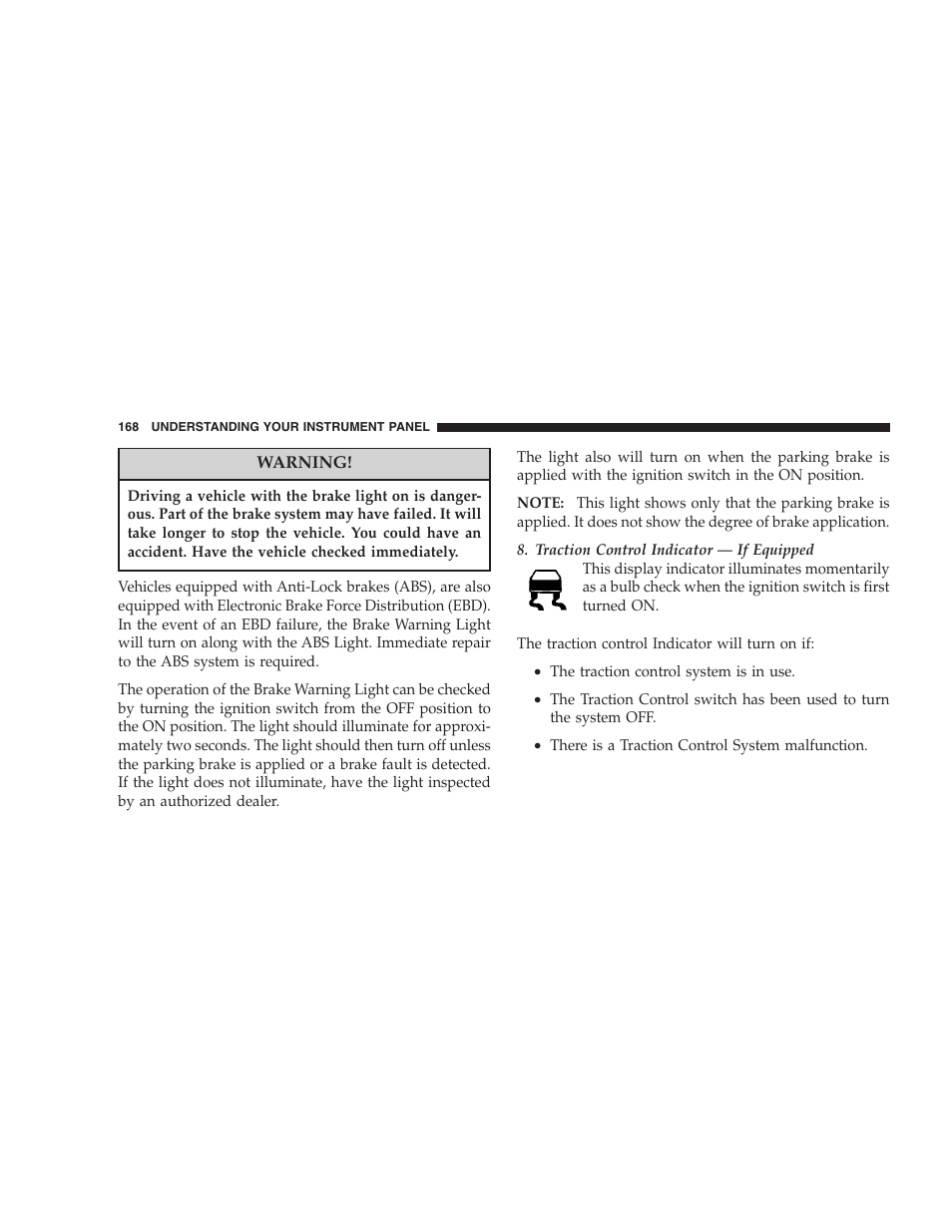 Chrysler 2005 Pacifica User Manual | Page 168 / 420