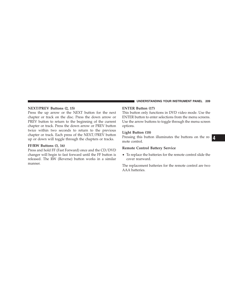 Chrysler 2005 Pacifica User Manual | Page 209 / 420