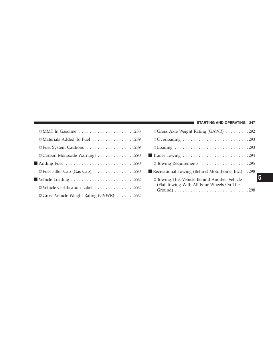 Chrysler 2005 Pacifica User Manual | Page 247 / 420