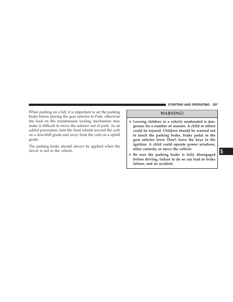 Chrysler 2005 Pacifica User Manual | Page 257 / 420