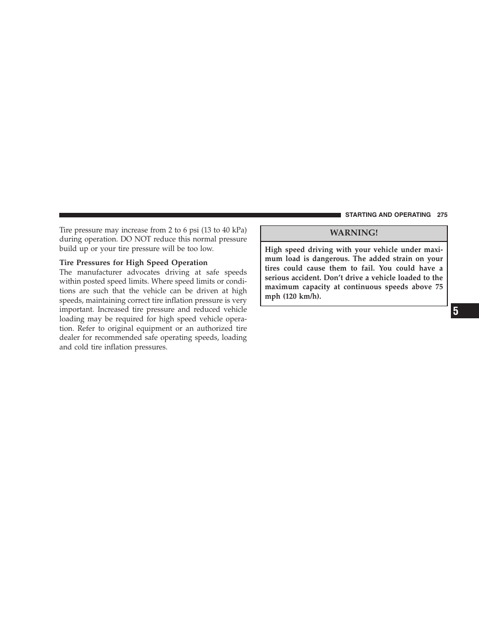 Chrysler 2005 Pacifica User Manual | Page 275 / 420