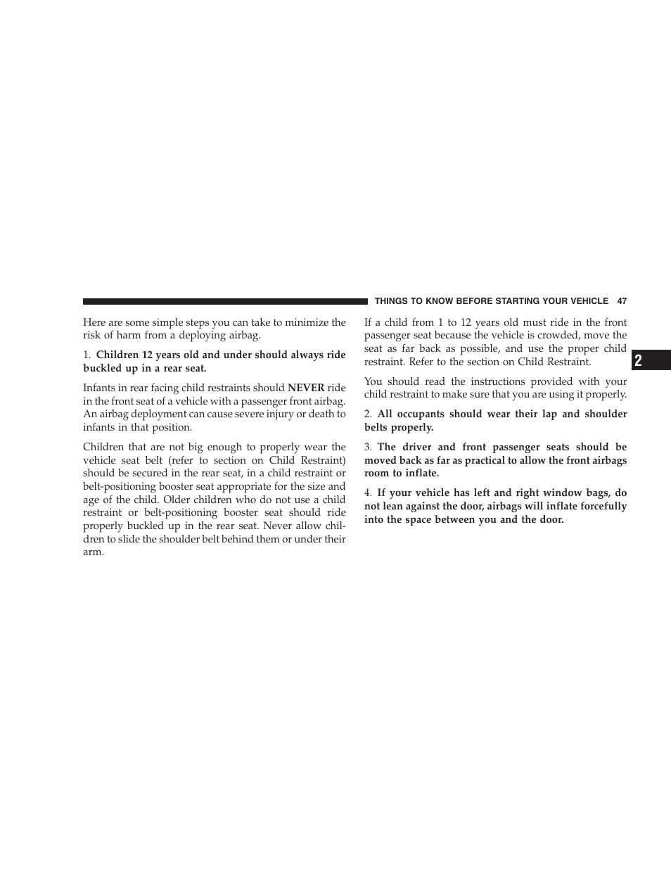 Chrysler 2005 Pacifica User Manual | Page 47 / 420