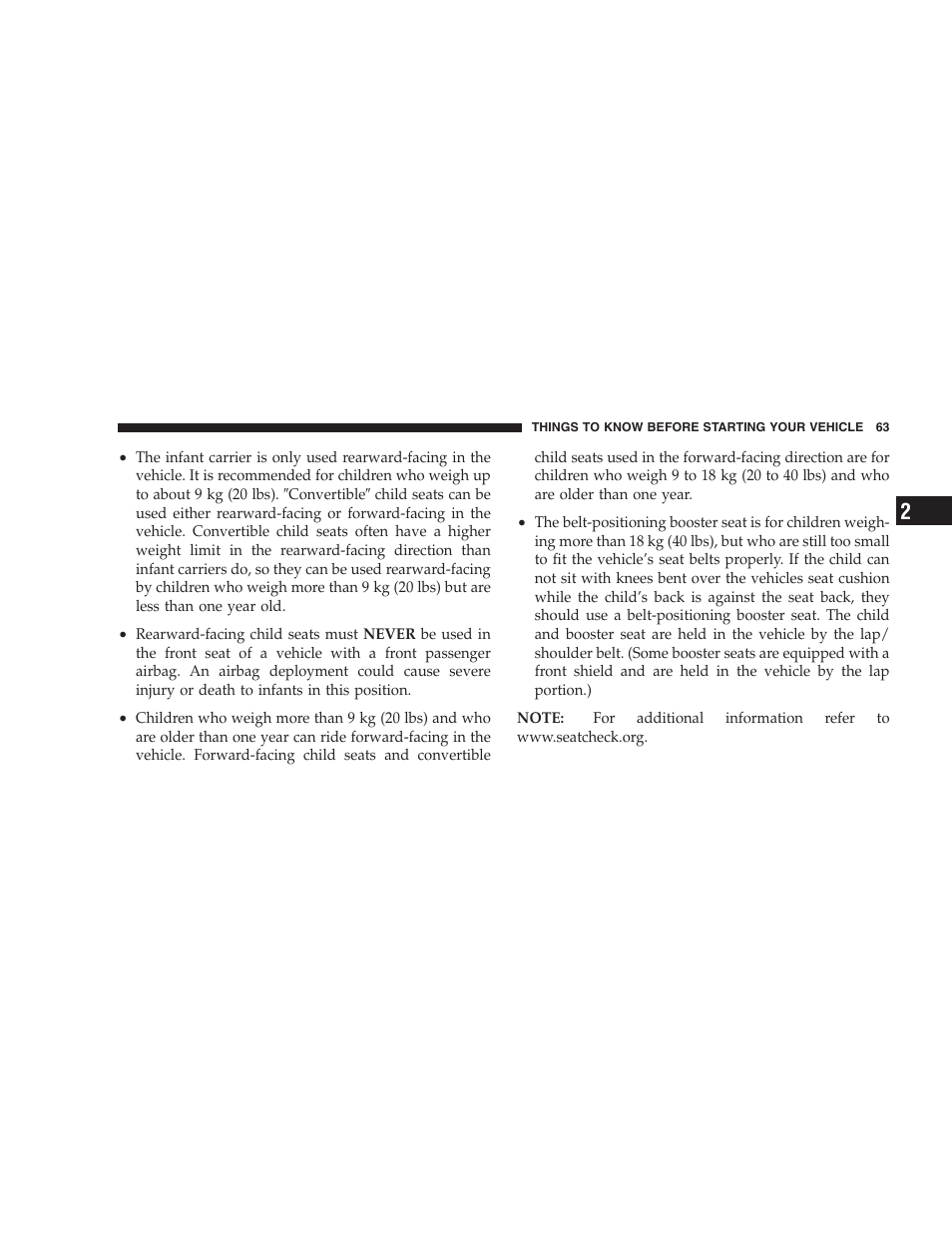 Chrysler 2005 Pacifica User Manual | Page 63 / 420