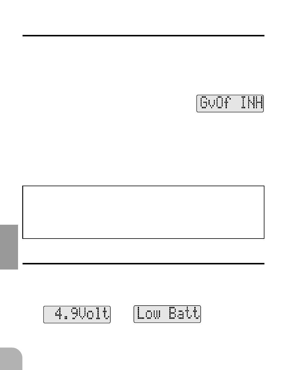 Gvof, Battery voltage display (monitor function) volt | Futaba GV-1 User Manual | Page 36 / 49