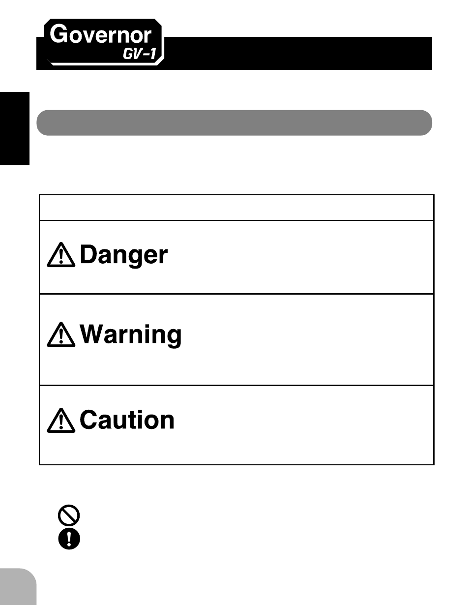 Definition of symbols, Precautions 6, Definition of symbols 6 | Precautions, Graphic symbols | Futaba GV-1 User Manual | Page 4 / 49