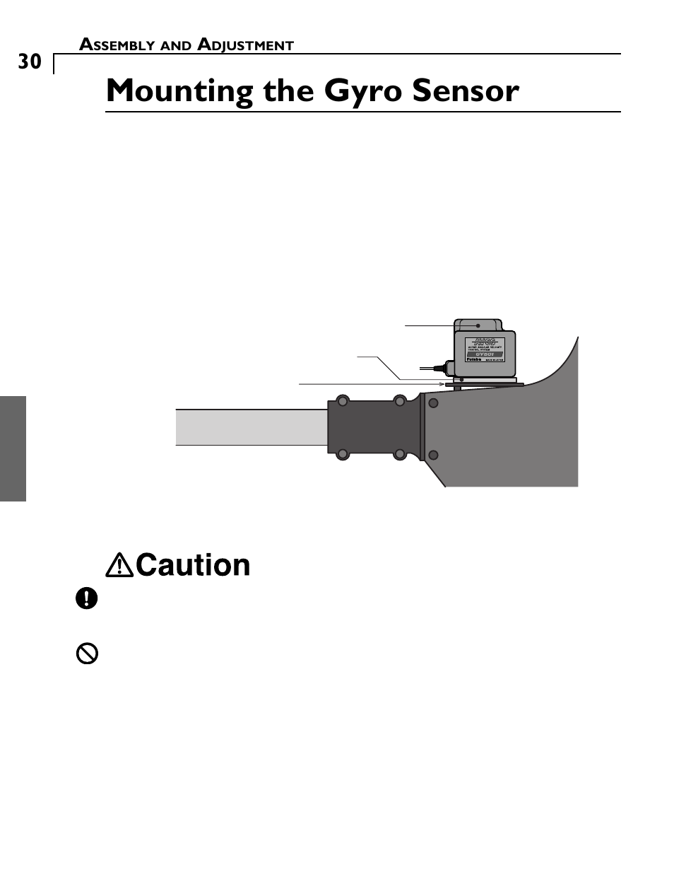 Mounting the gyro sensor | Futaba GY501 User Manual | Page 29 / 45