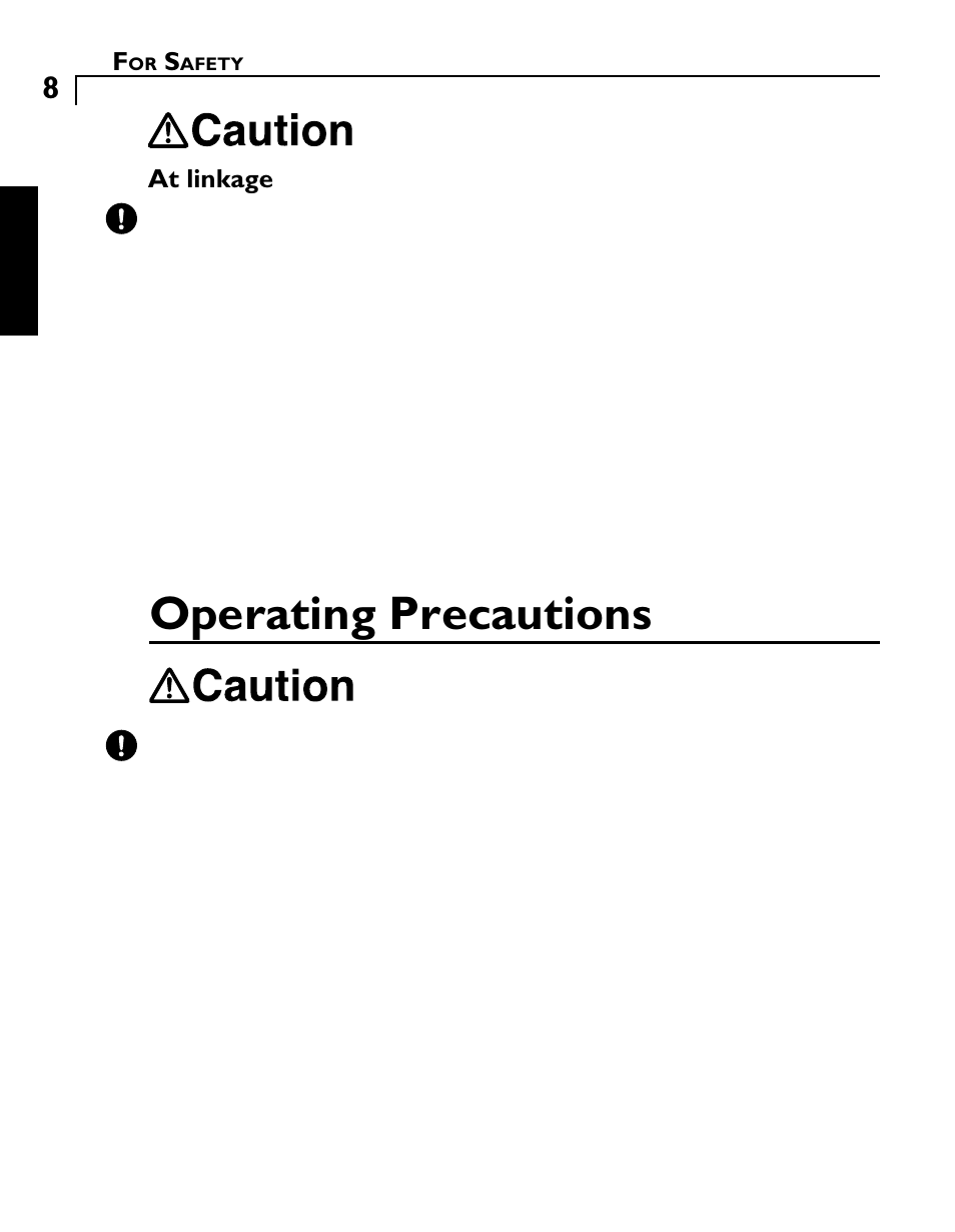 Operating precautions | Futaba GY501 User Manual | Page 7 / 45