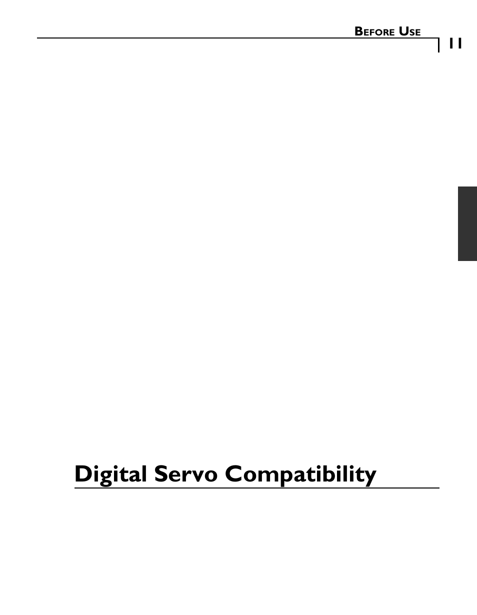 Digital servo compatibility | Futaba GY502 User Manual | Page 11 / 43