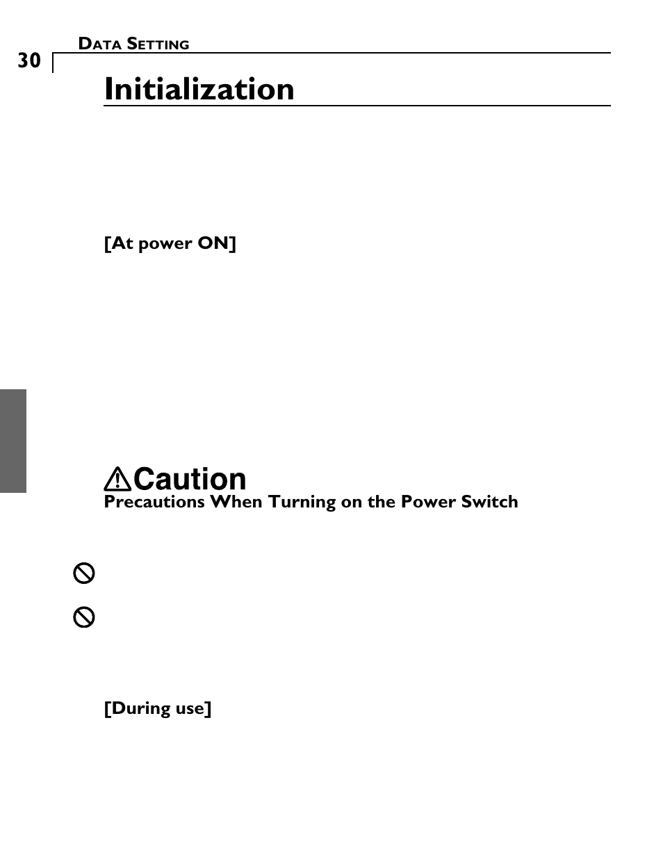 Initialization | Futaba GY502 User Manual | Page 30 / 43