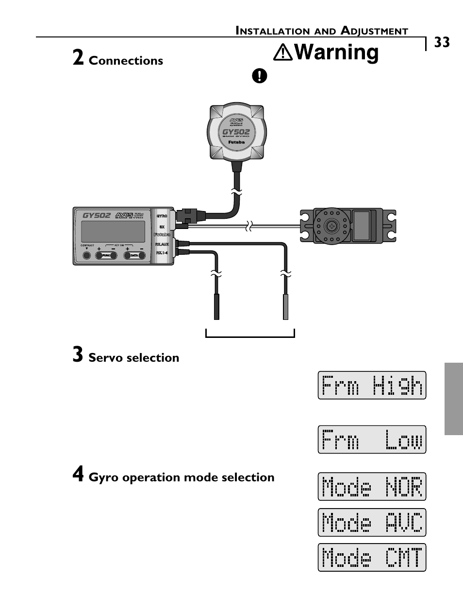 Futaba GY502 User Manual | Page 33 / 43