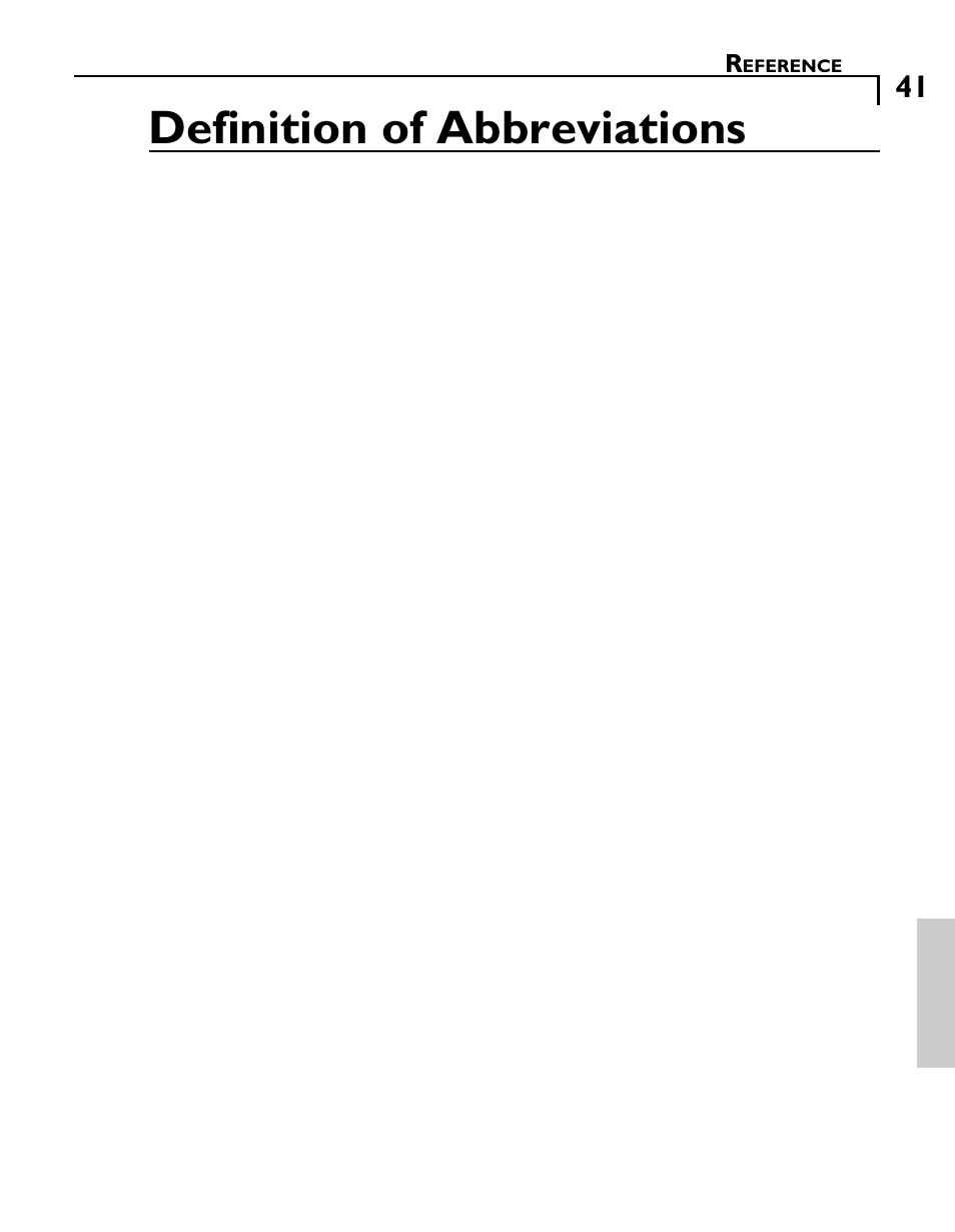 Definition of abbreviations | Futaba GY502 User Manual | Page 41 / 43