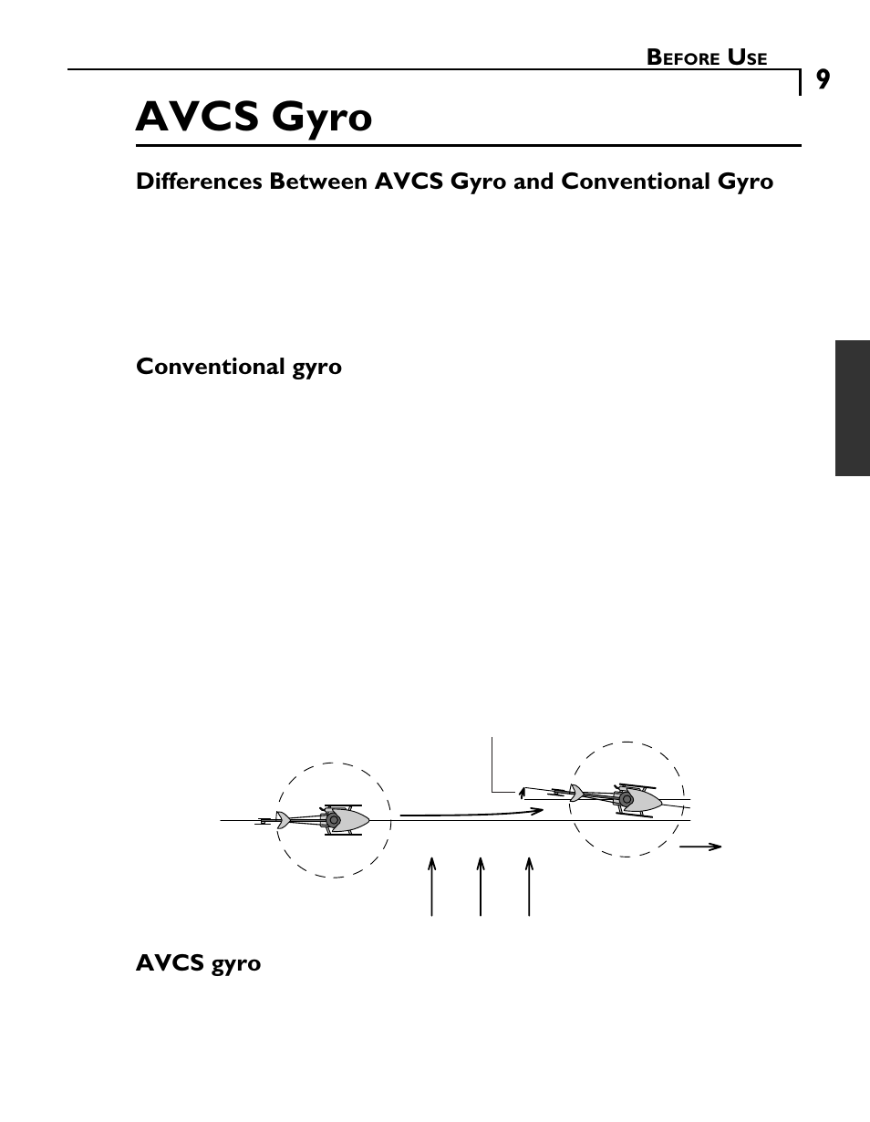 Avcs gyro | Futaba GY502 User Manual | Page 9 / 43