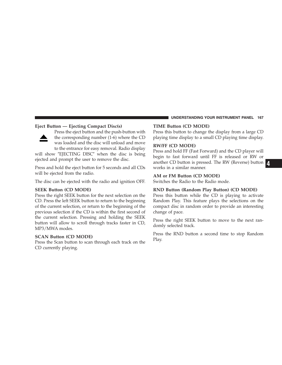 Chrysler 2007 Sebring Sedan User Manual | Page 167 / 376