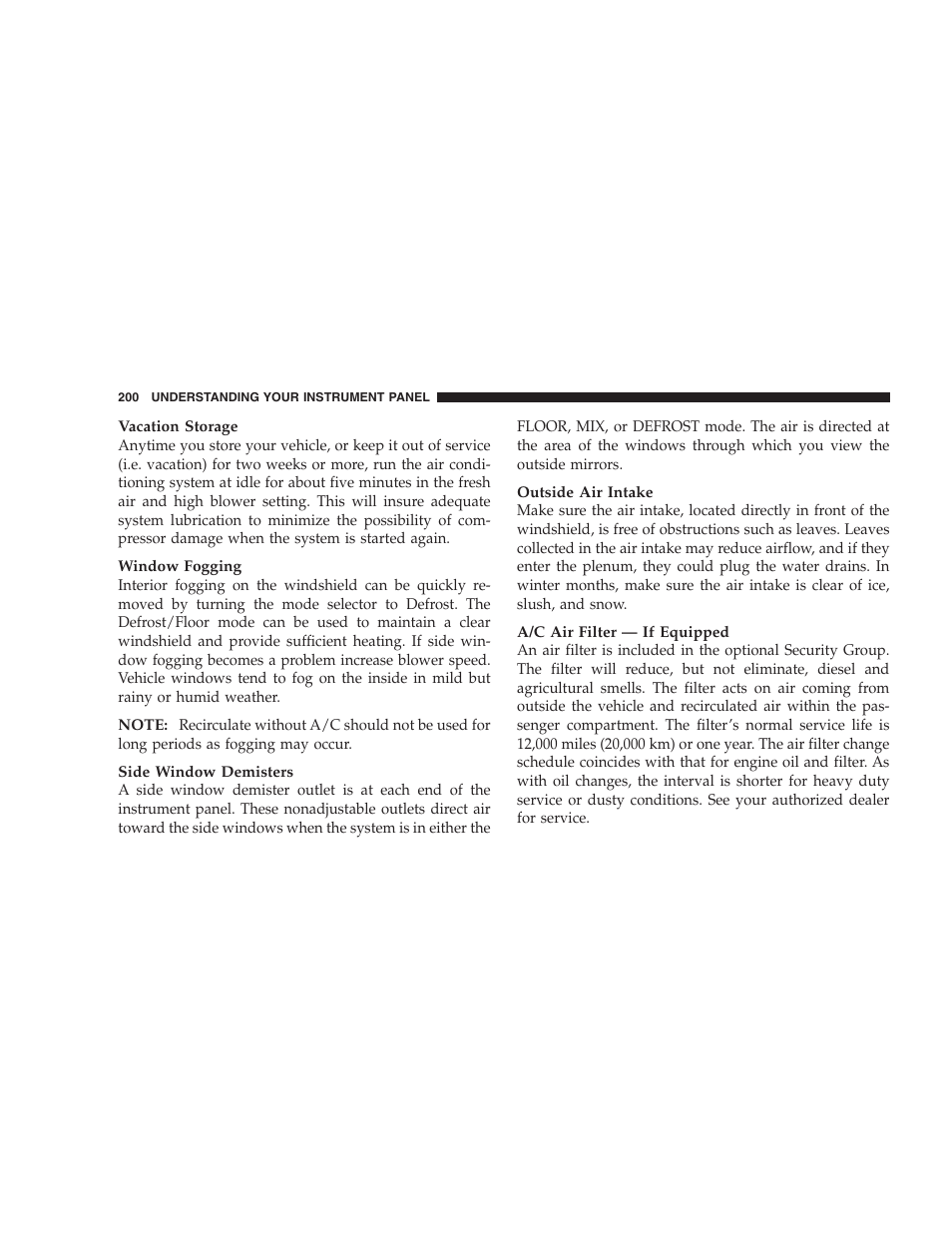 Chrysler 2007 Sebring Sedan User Manual | Page 200 / 376