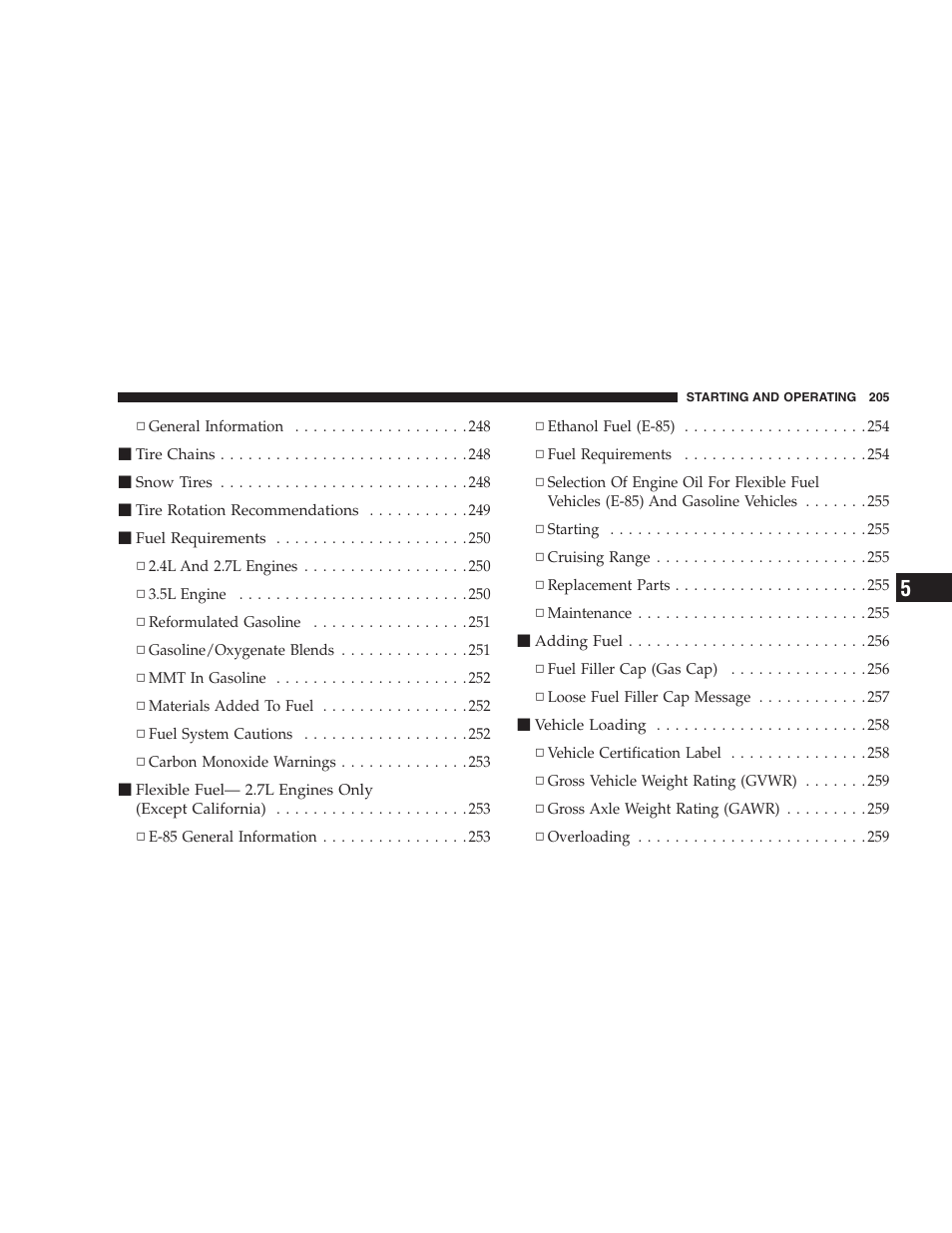 Chrysler 2007 Sebring Sedan User Manual | Page 205 / 376