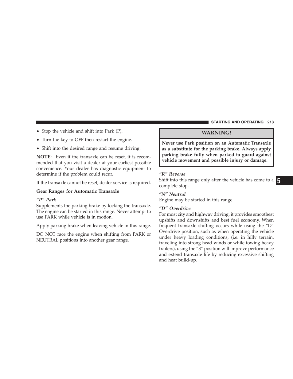 Chrysler 2007 Sebring Sedan User Manual | Page 213 / 376