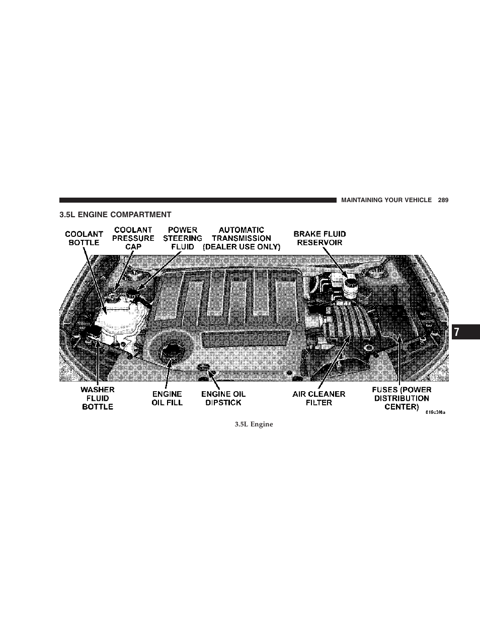 5l engine compartment | Chrysler 2007 Sebring Sedan User Manual | Page 289 / 376