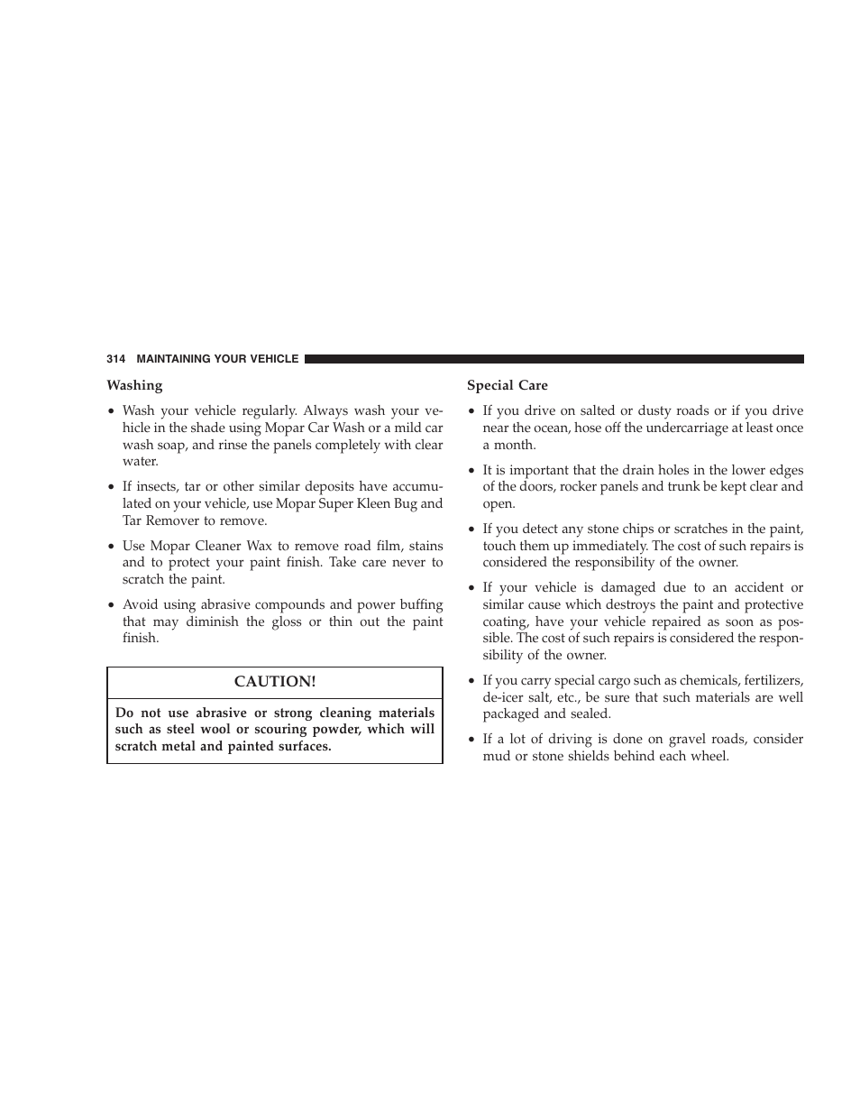 Chrysler 2007 Sebring Sedan User Manual | Page 314 / 376