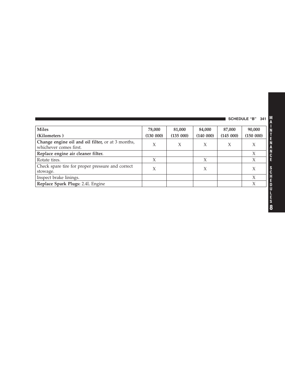 Chrysler 2007 Sebring Sedan User Manual | Page 341 / 376