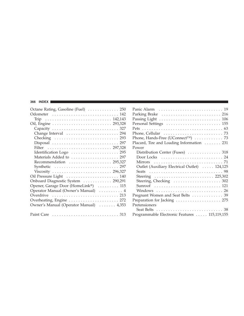 Chrysler 2007 Sebring Sedan User Manual | Page 366 / 376