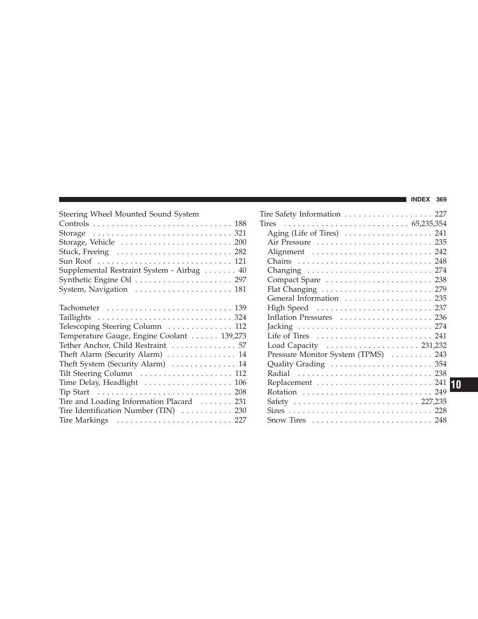 Chrysler 2007 Sebring Sedan User Manual | Page 369 / 376
