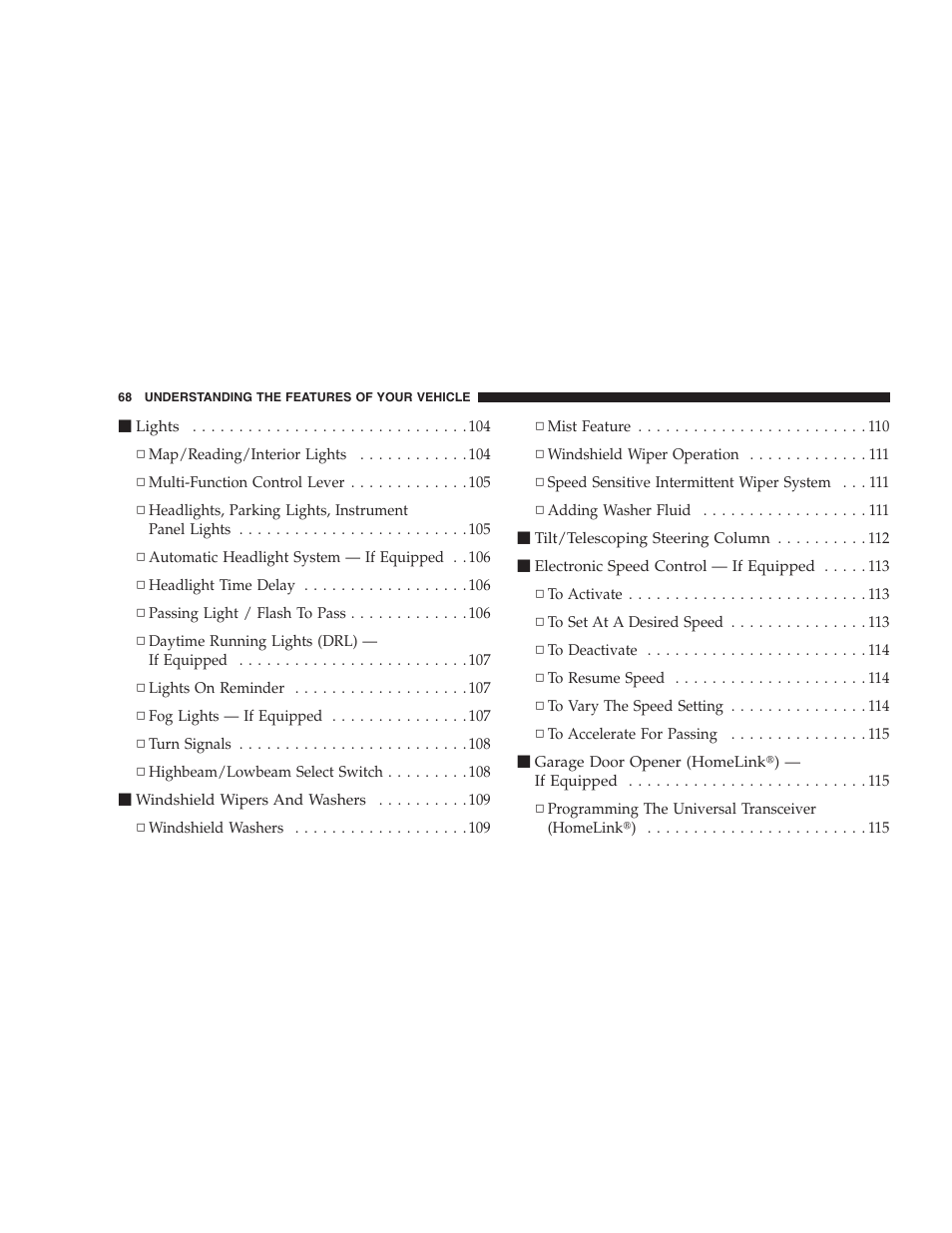 Chrysler 2007 Sebring Sedan User Manual | Page 68 / 376