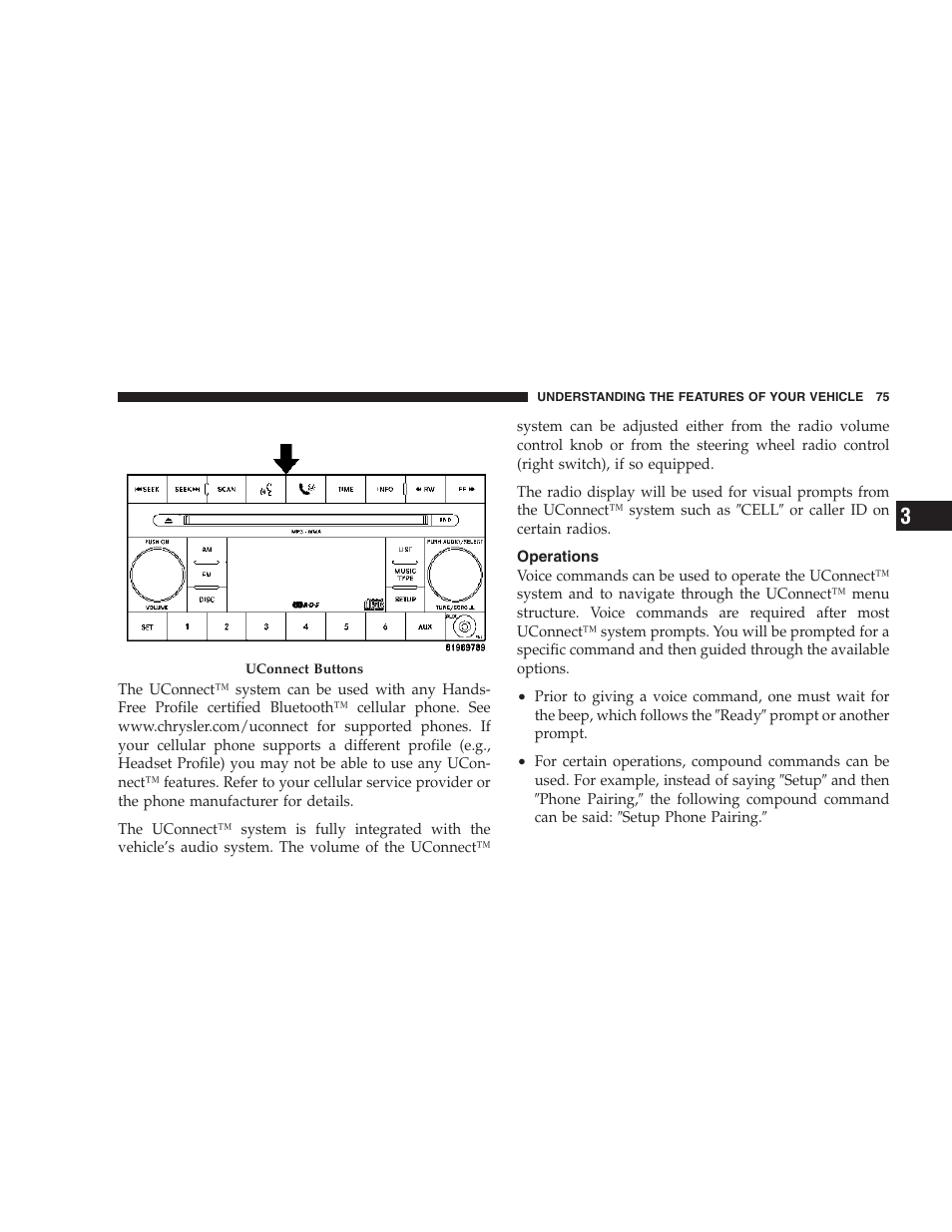 Operations | Chrysler 2007 Sebring Sedan User Manual | Page 75 / 376