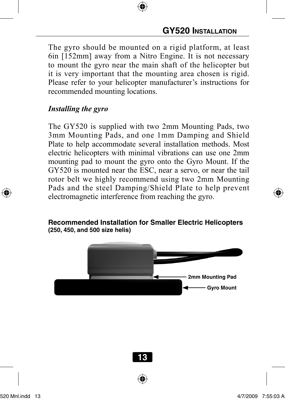 Futaba GY520 User Manual | Page 13 / 32