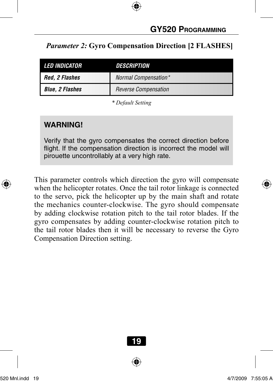 Futaba GY520 User Manual | Page 19 / 32