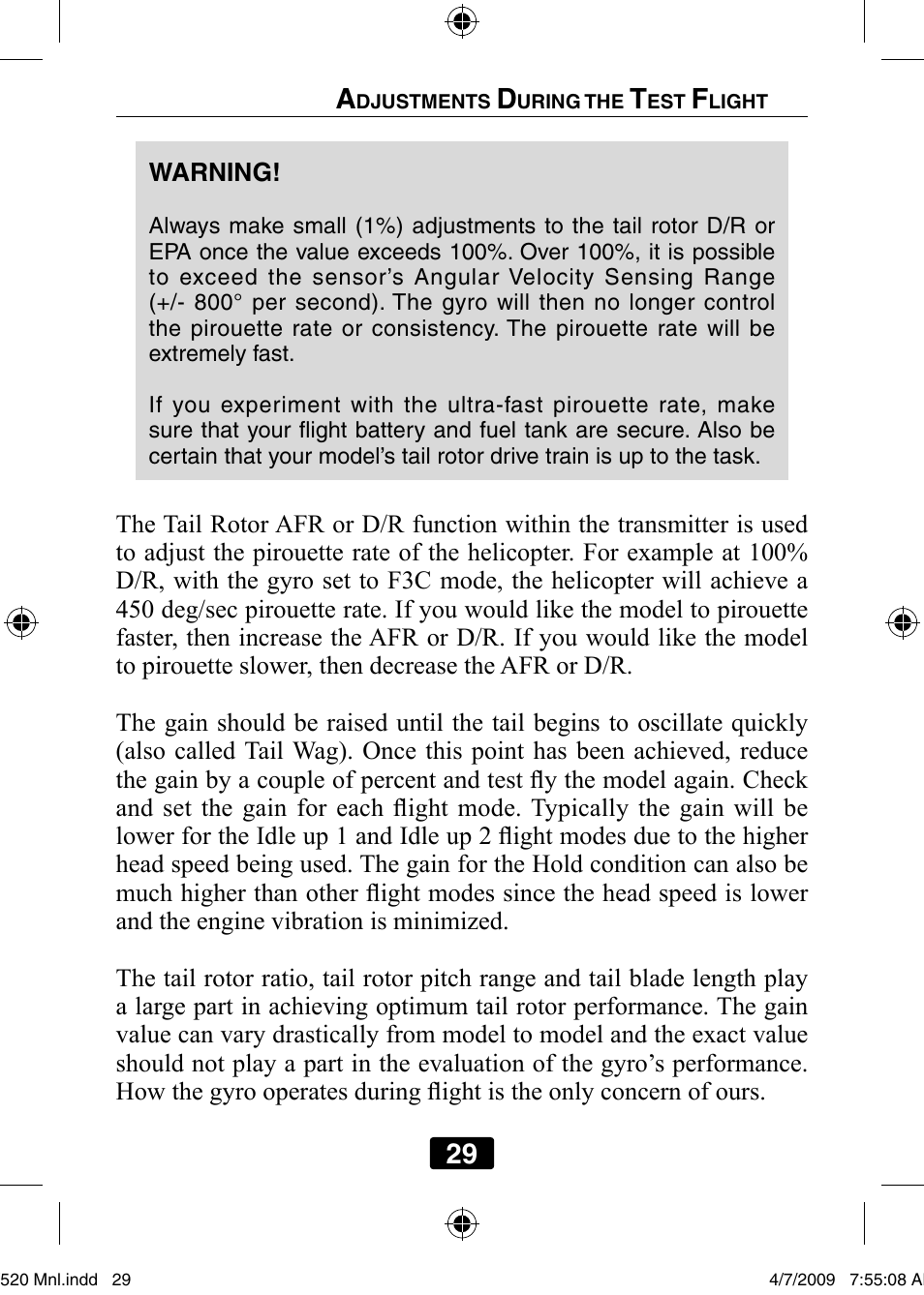 29 a | Futaba GY520 User Manual | Page 29 / 32