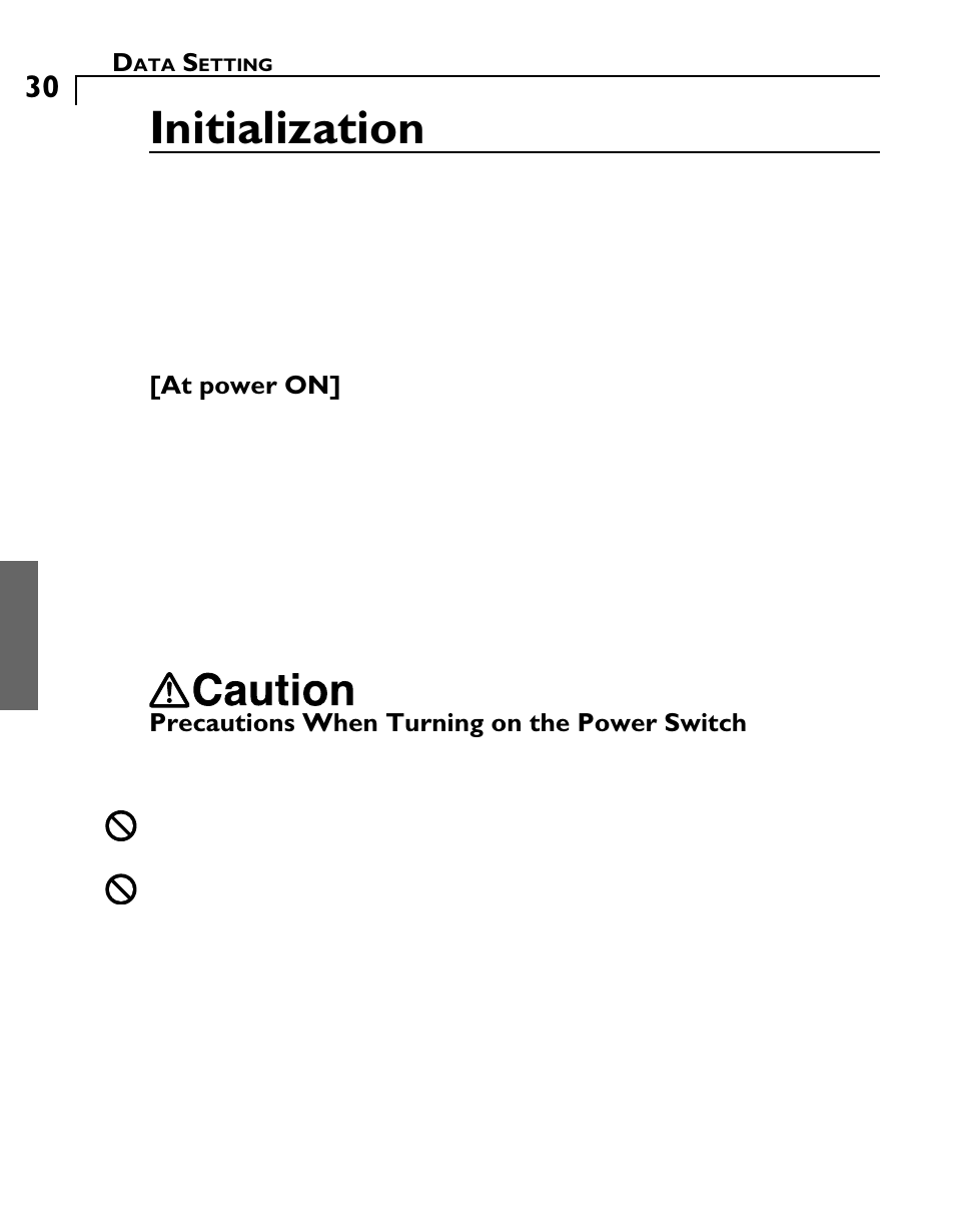 Initialization | Futaba GY601 User Manual | Page 30 / 43