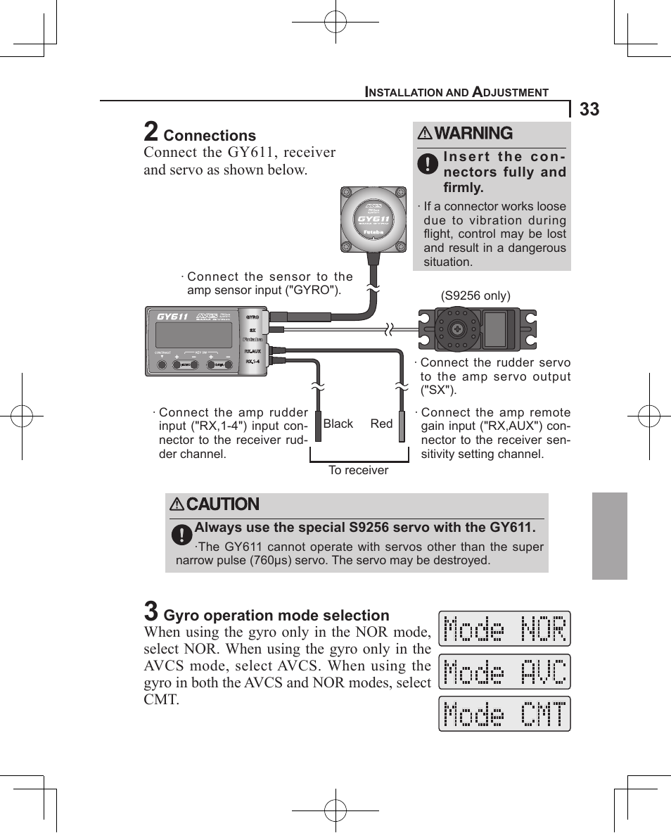 Futaba GY611 User Manual | Page 33 / 43