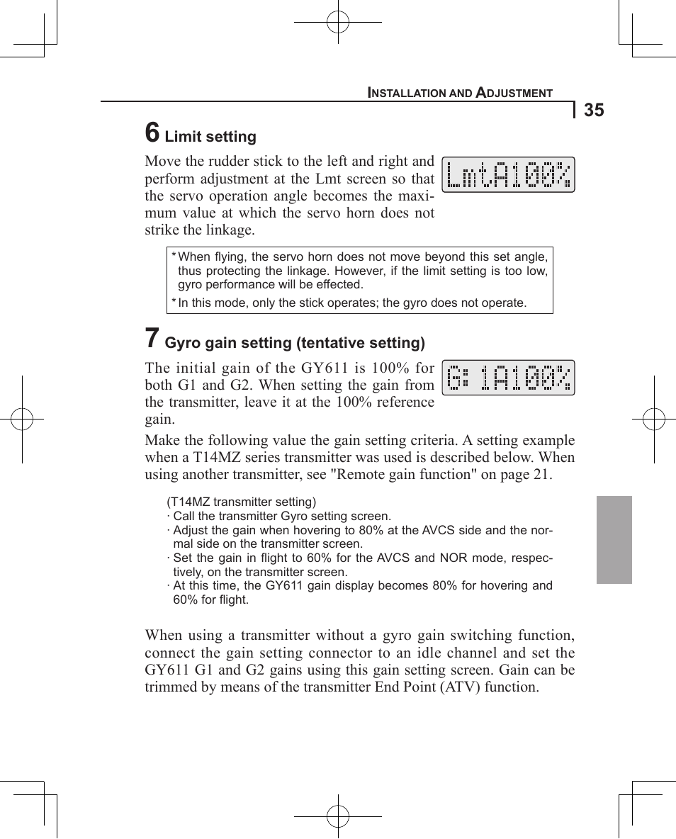 Futaba GY611 User Manual | Page 35 / 43