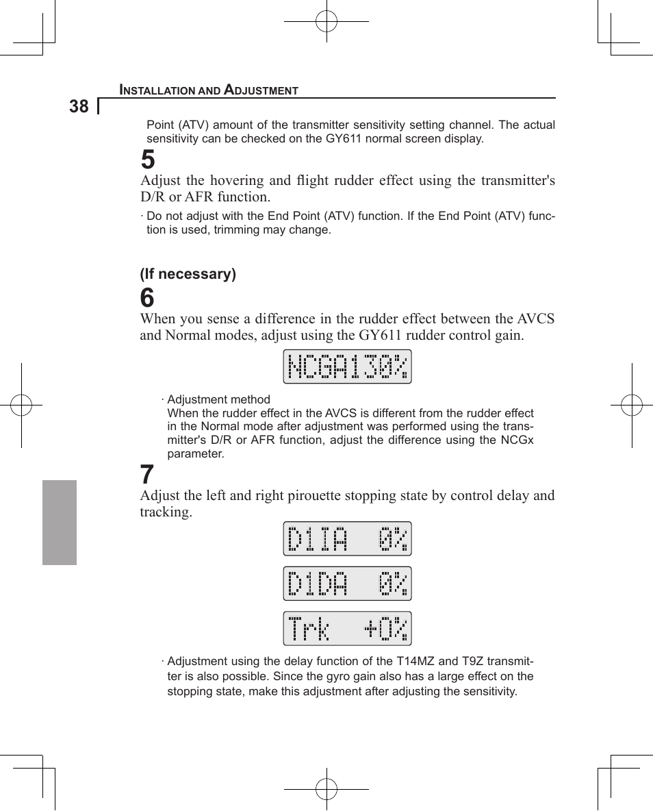 Futaba GY611 User Manual | Page 38 / 43