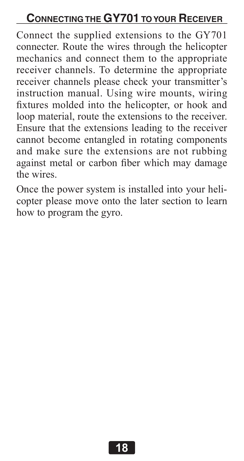 Gy701 | Futaba GY701 User Manual | Page 18 / 79