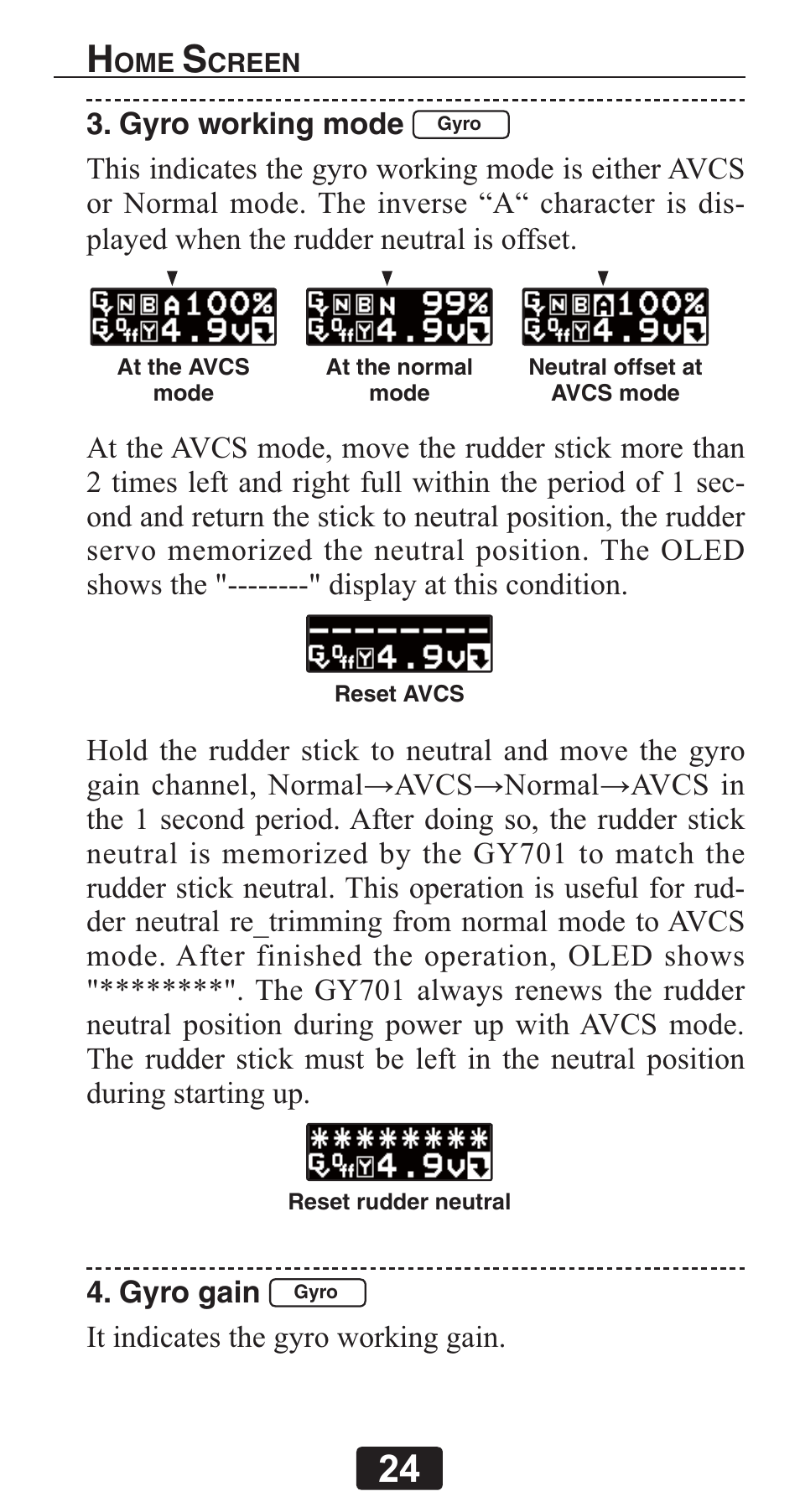 Futaba GY701 User Manual | Page 24 / 79