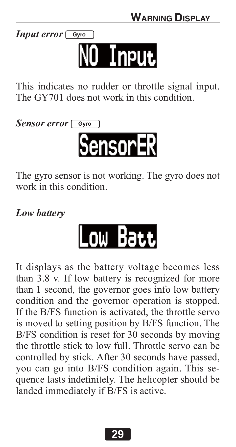 Futaba GY701 User Manual | Page 29 / 79