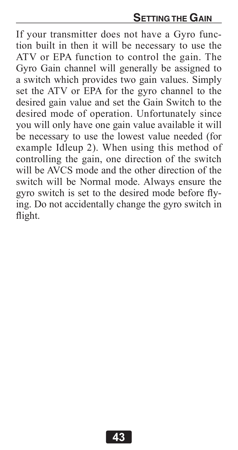 Futaba GY701 User Manual | Page 43 / 79