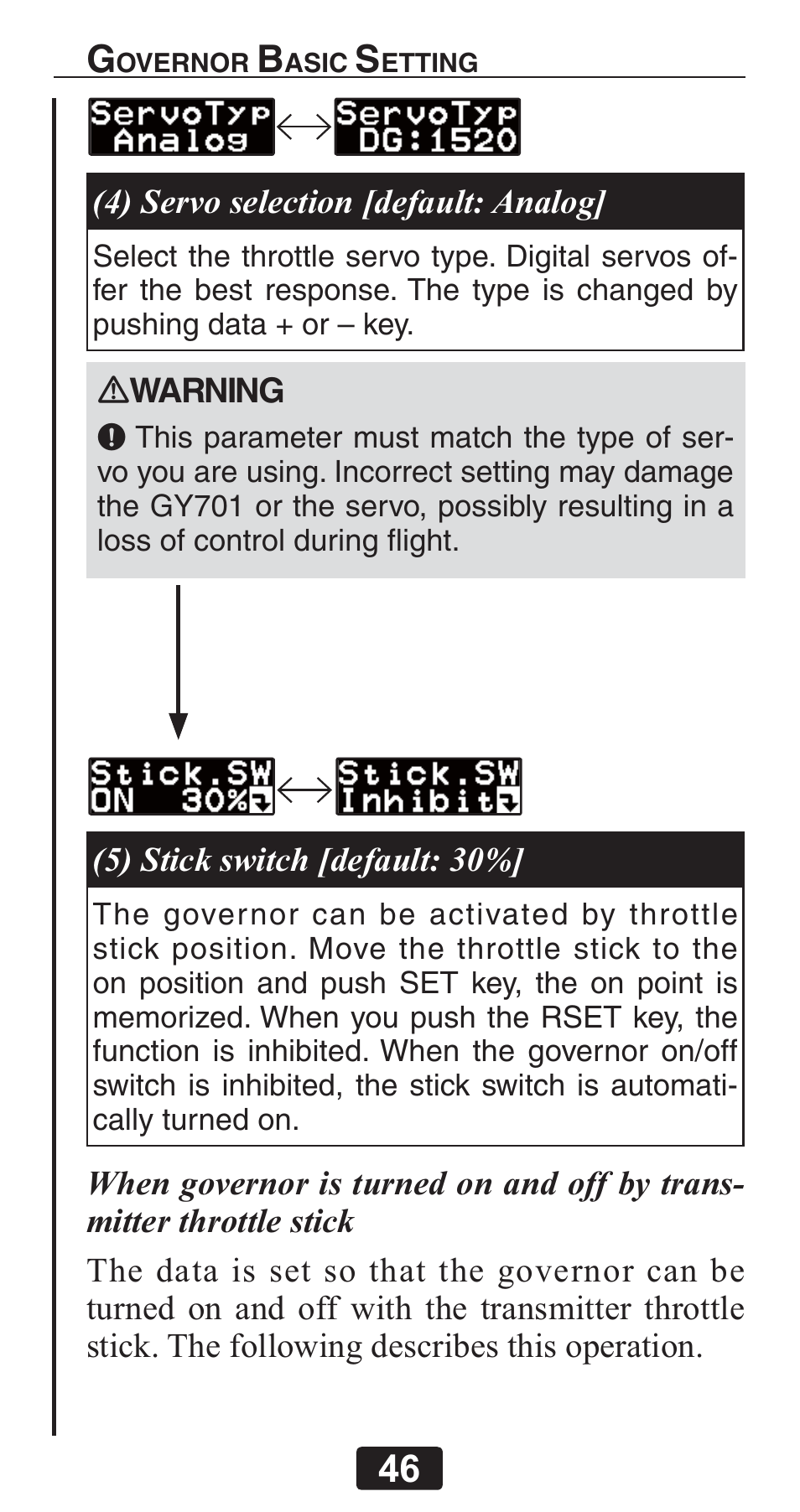 Futaba GY701 User Manual | Page 46 / 79