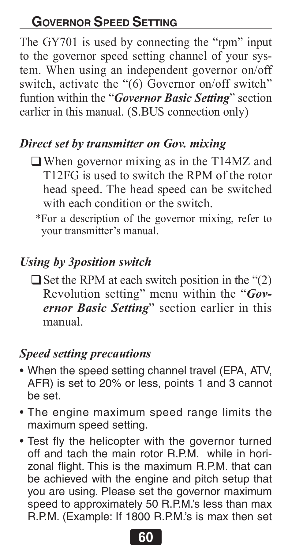 Futaba GY701 User Manual | Page 60 / 79