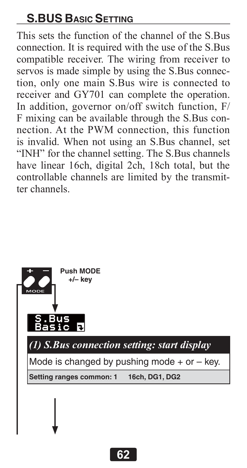 S.bus | Futaba GY701 User Manual | Page 62 / 79