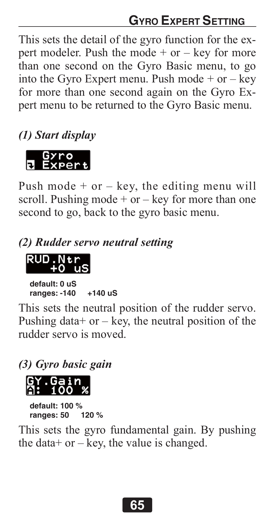 Futaba GY701 User Manual | Page 65 / 79