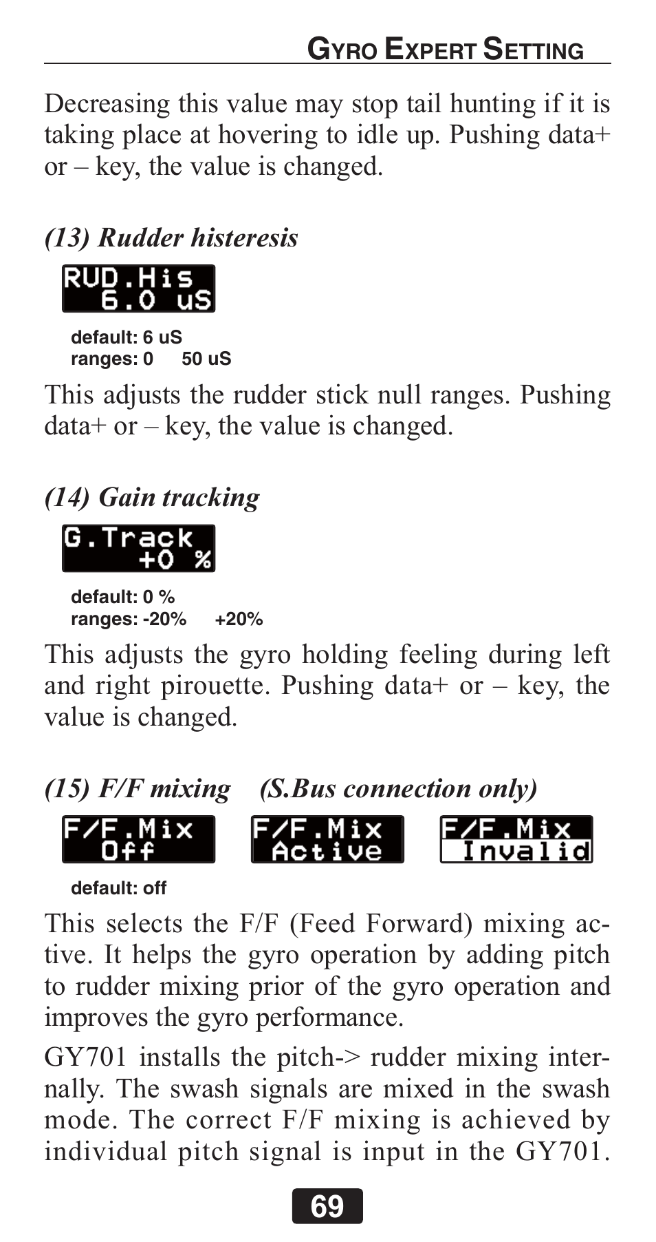 Futaba GY701 User Manual | Page 69 / 79